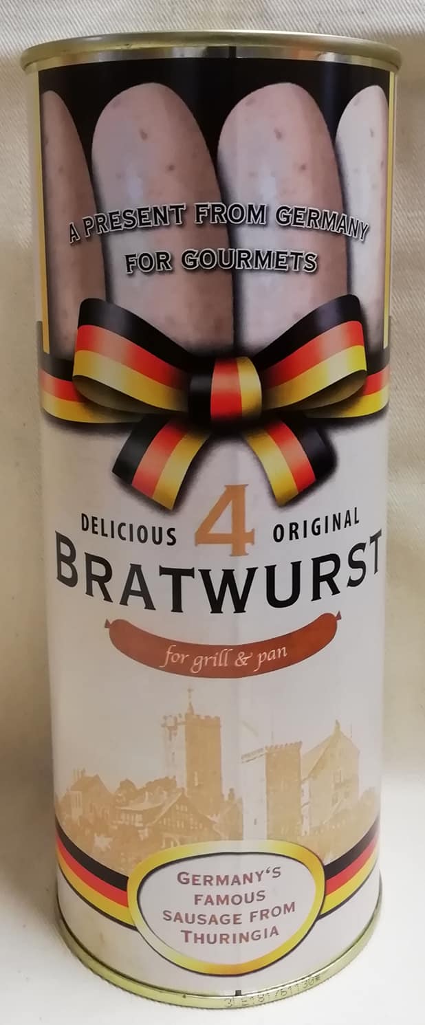 4 Bratwürste in der Dose, Motiv-German Sausage