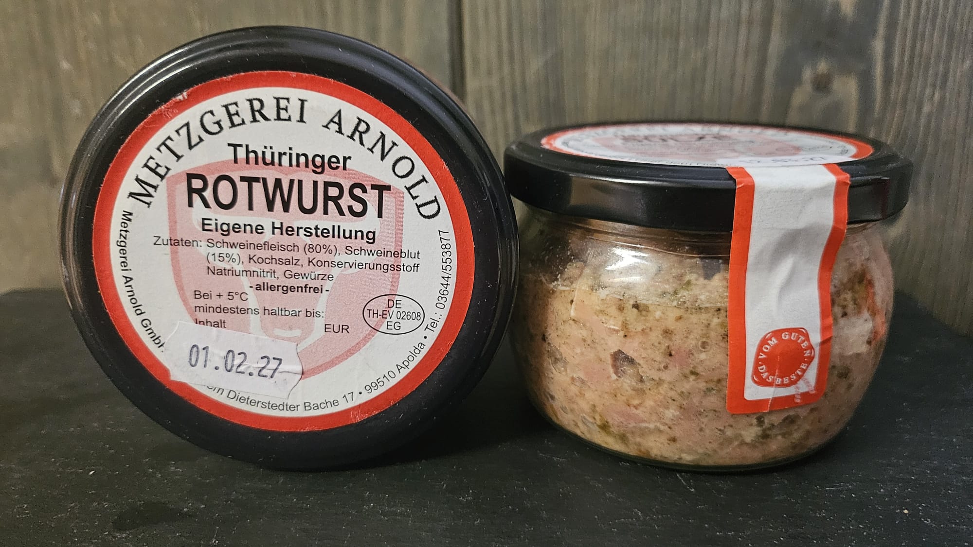 Original Thüringer Rotwurst im Glas